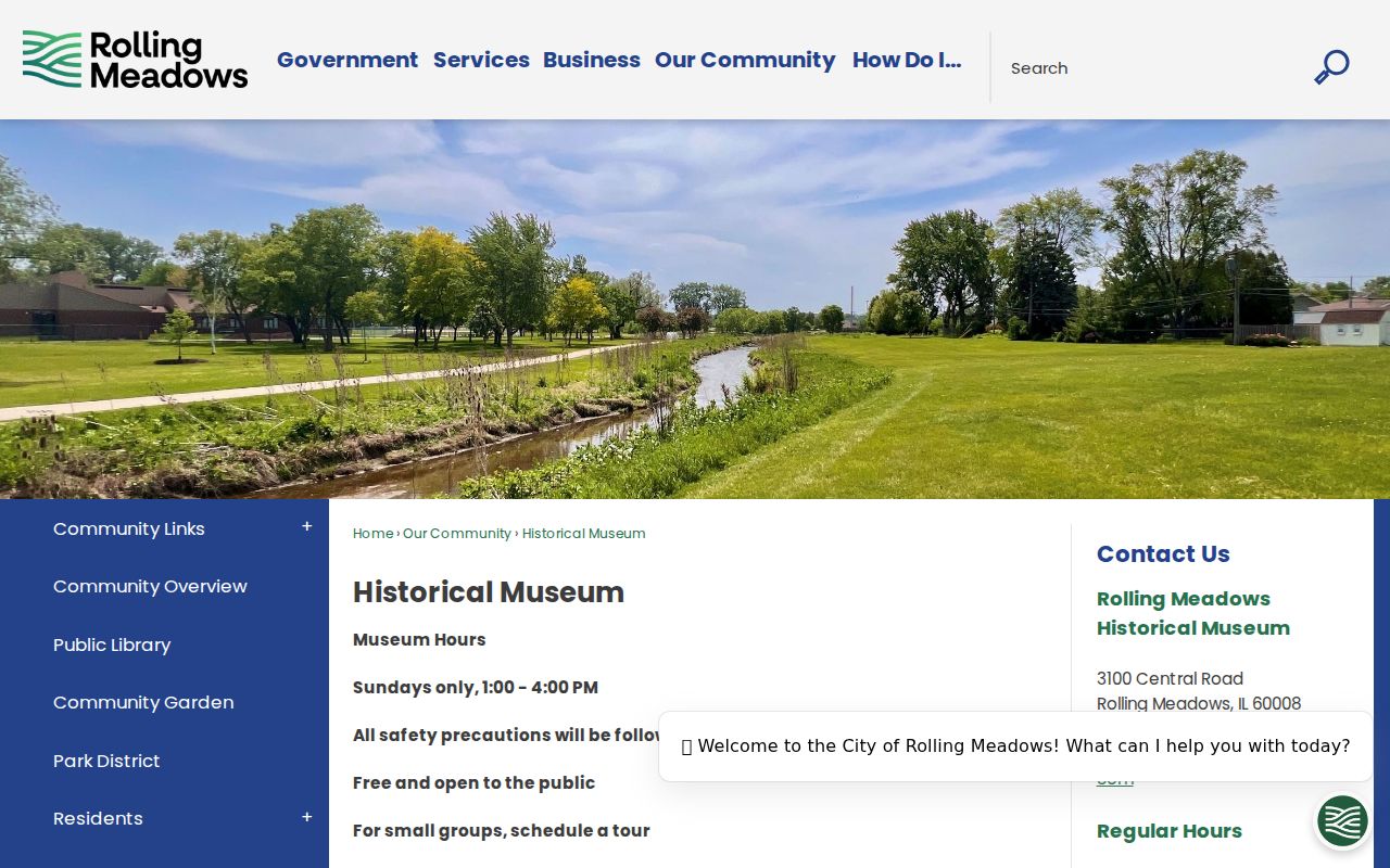 Rolling Meadows Historical Museum research page